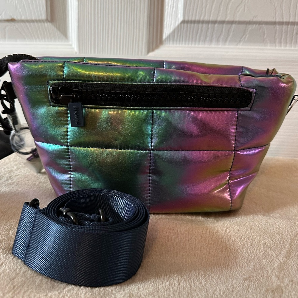 Iridescent Quilted Crossbody Bag in Rainbow - Picture 2 of 10